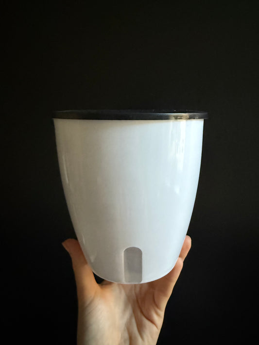 Selbstbewässerungstopf Schwarz-Weiß – Premium Topf für Pflanzen